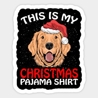 This is my Christmas Pajama Shirt DOG Santa Sticker